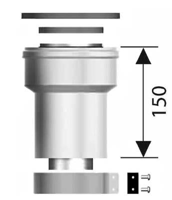 Ariston PPS/ALU 80/125 függőleges indítóidom Ariston PPS/ALU 80/125 függőleges indítóidom