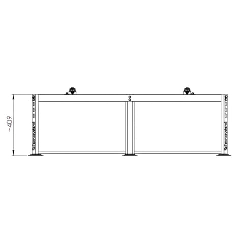 Terralux hőszivattyú álló konzol, csepptálcával és tálcafűtéssel SZÜRKE 1300x600 - MAX 200kg