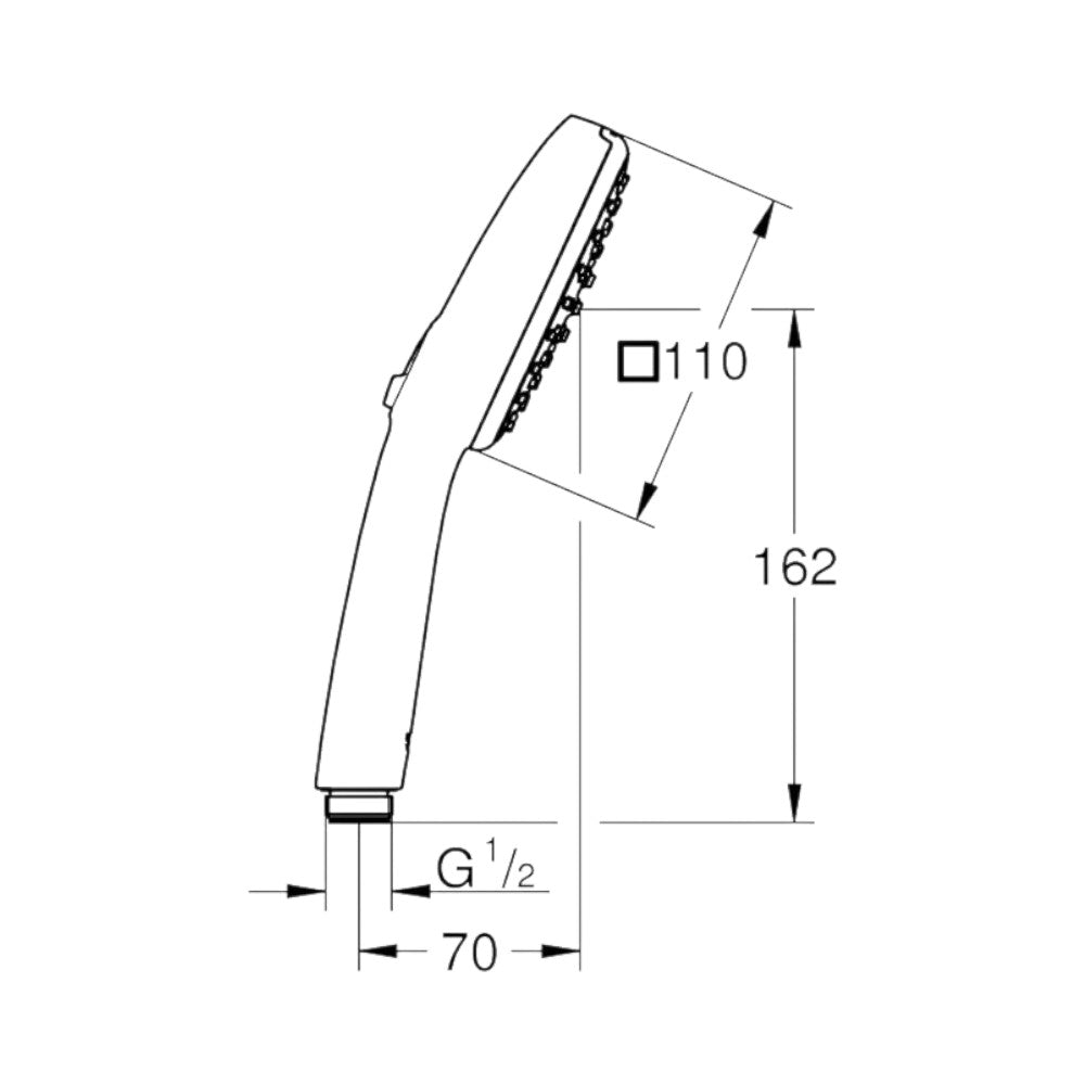 Grohe Tempesta Cube 110 kézizuhany 2 spray, matt fekete