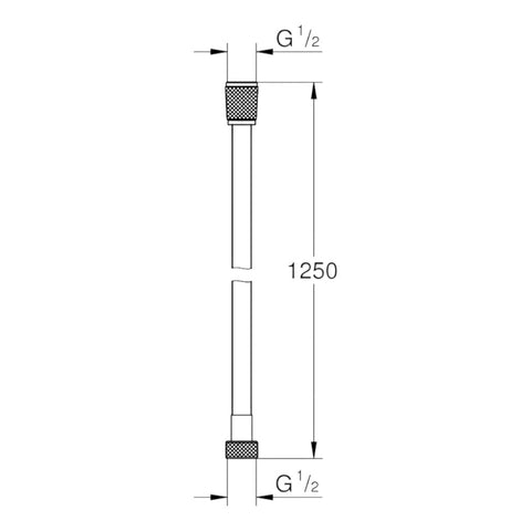 Grohe Silverflex zuhanygégecső 1250mm, matt arany