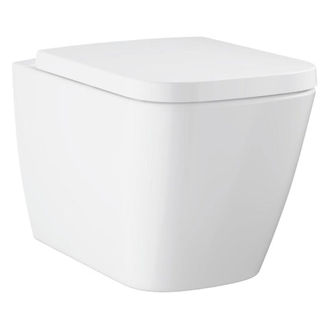 Grohe BauEdge Ceramic WC csésze, fali, mély öblítéses, perem nélküli + WC ülőke