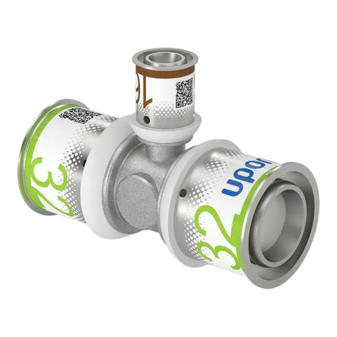 Uponor pressz fém szűkített T-idom 32-16-32 (kifutó, helyette: 1070580)