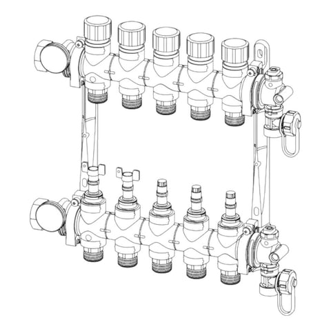 Uponor Vario M osztó-gyüjtő áramlásmérővel, 3x3/4" - kifutó