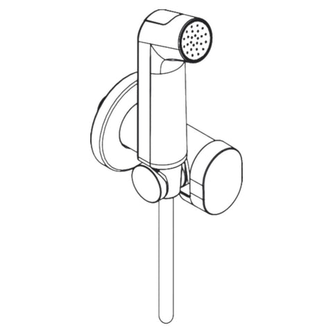 Hansgrohe hidegvizes bidé kézizuhany 1jet funkcióval, EcoSmart+, zuhanytartóval, matt fekete