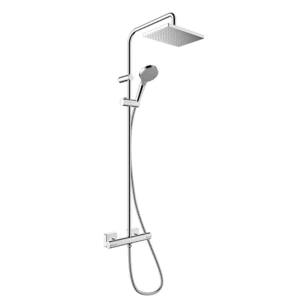Hansgrohe Vernis Shape Showerpipe 230, 1 jet, termosztáttal, króm