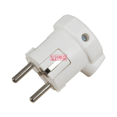 Install AMP Dugvilla, oldalsó műanyag 2P+F (földelt) fehér 16A 250V, (ANCO)