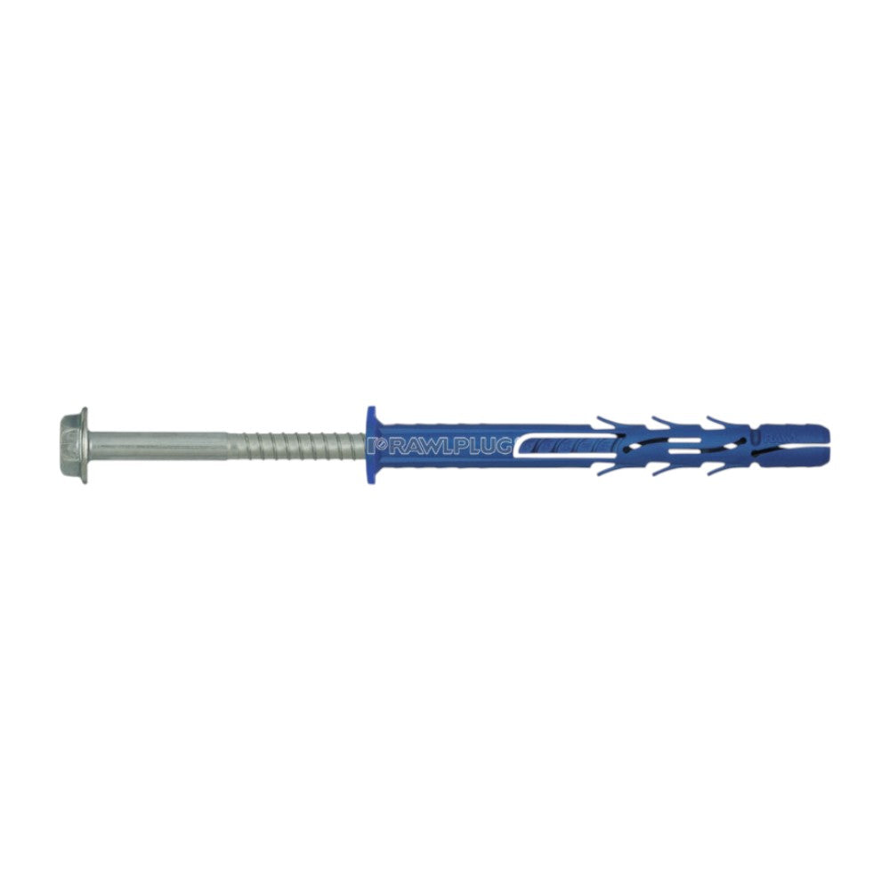 Rawlplug műanyag tipli, peremes, hatlapfejű csavarral 10x100mm (RAWL FF1-N-10K100)