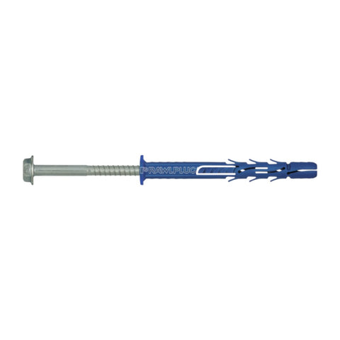 Rawlplug műanyag tipli, peremes, hatlapfejű csavarral 10x120mm (RAWL FF1-N-10K120)