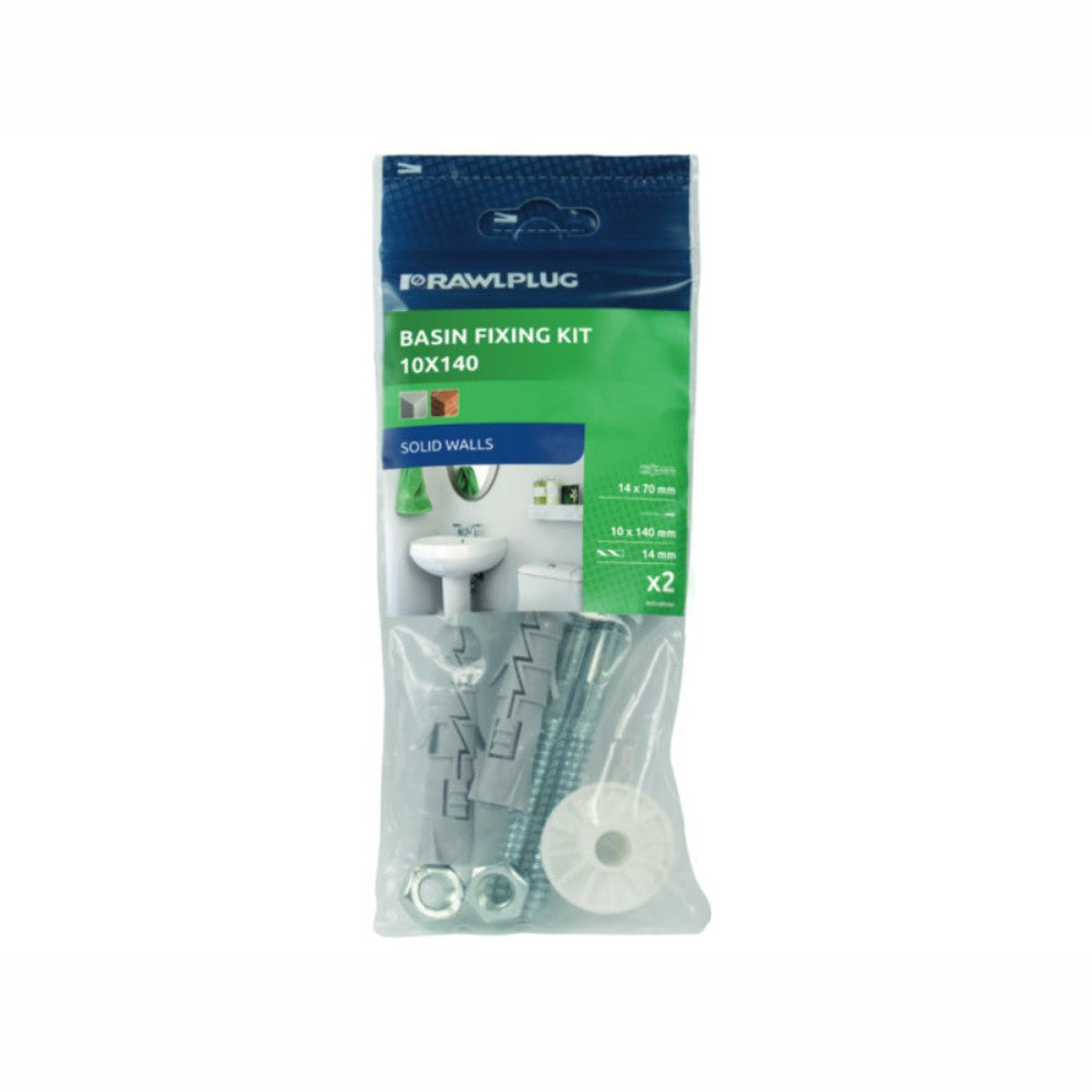 Rawlplug mosdó rögzítő készlet tömör anyagba, fa-fém 10x140 (R-S1-KPU141)