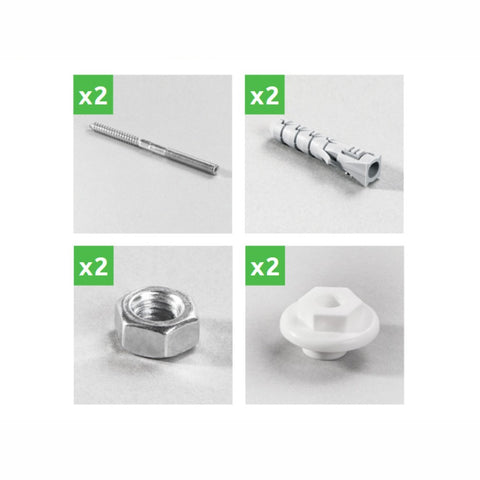 Rawlplug mosdó rögzítő készlet tömör anyagba, fa-fém 10x140 (R-S1-KPU141)