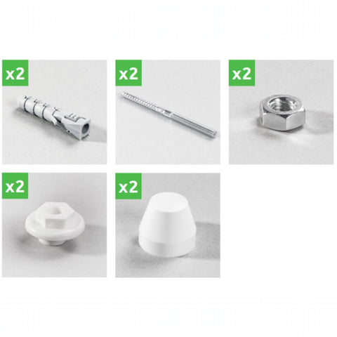 Rawlplug mosdó rögzítő készlet tömör anyagba, fa-fém 8x100 zárókupakkal (R-S1-KPU120)