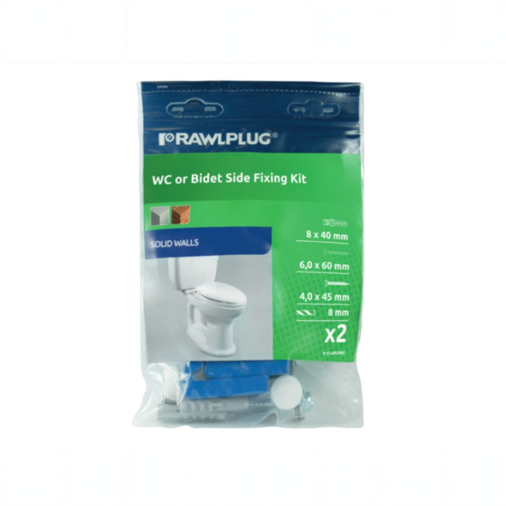 Rawlplug WC rögzítő készlet tömör anyagba, univerzális nylon rögzítés (R-S1-KPUPBS)