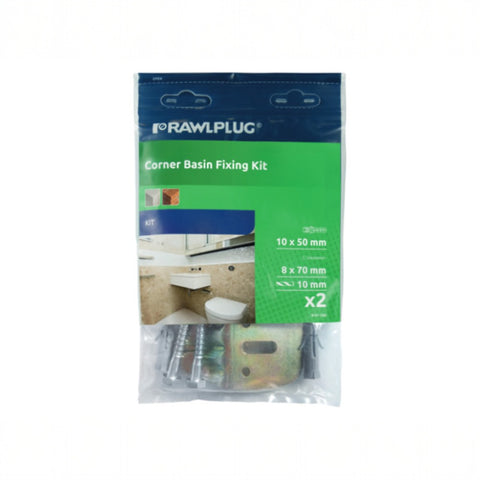 Rawlplug kádrögzítő szett tömör anyagba, 2 x állványcsavar, 2 x K dübel (R-S1-CBF)