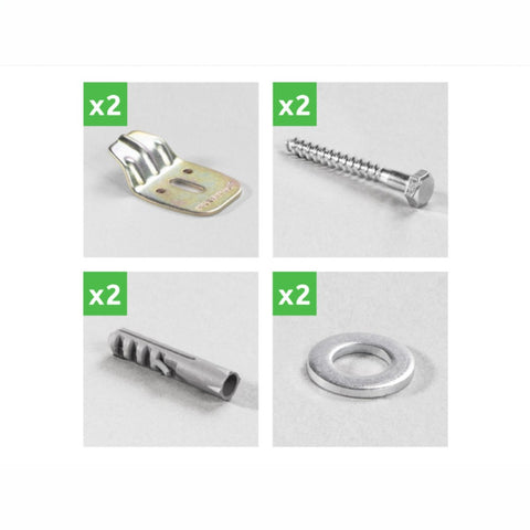 Rawlplug kádrögzítő szett tömör anyagba, 2 x állványcsavar, 2 x K dübel (R-S1-CBF)