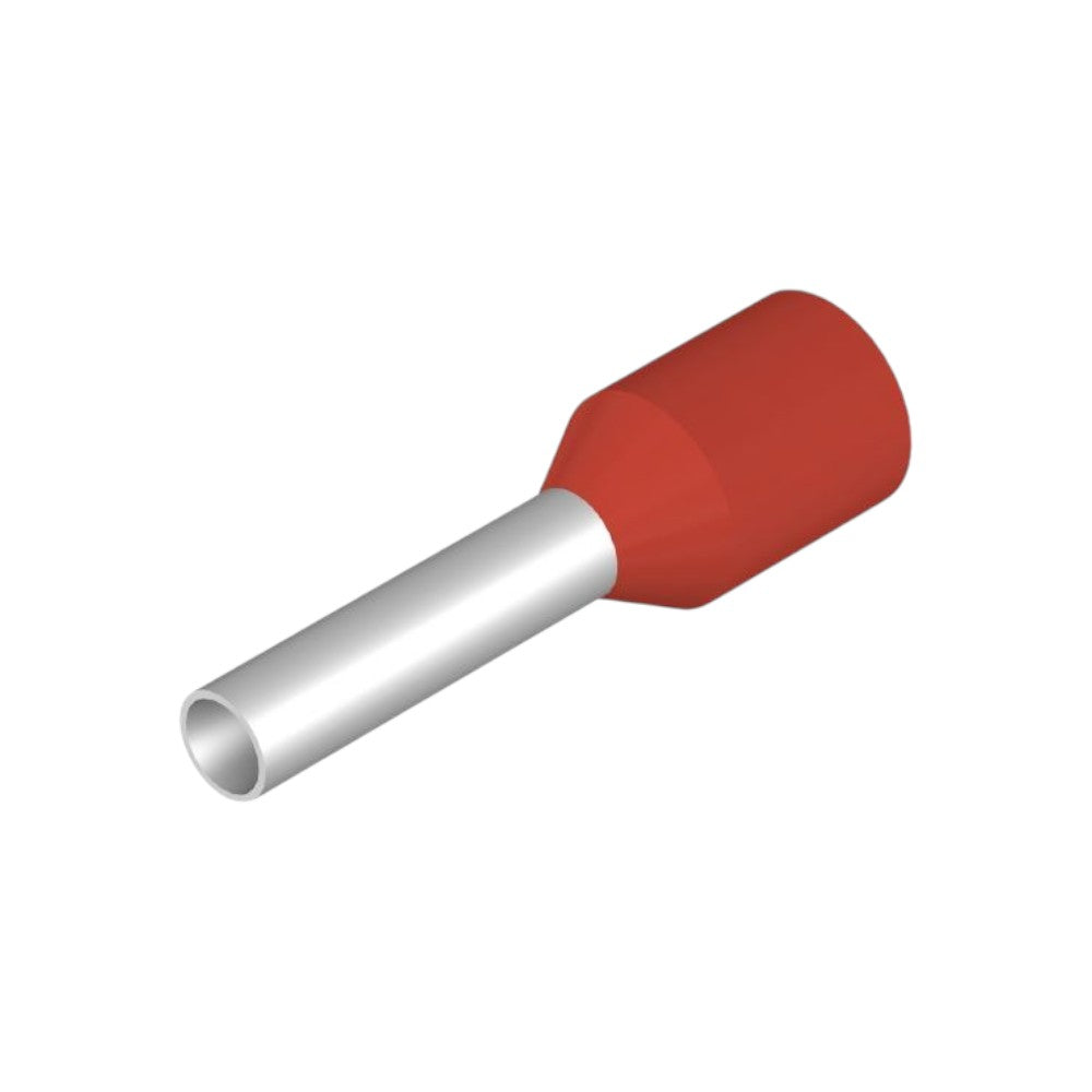Install AMP Érvéghüvely, szigetelt ónozott réz 1,5mm2 X 14mm, Piros