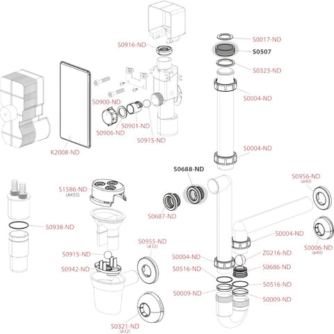 Alca AKS4 kondenzvízszifon