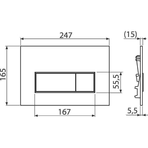 Alca M578 fekete WC-tartály nyomólap