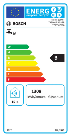 Bosch Tronic 3001T 50 függőlegeselektromos vízmelegítő, fali, B energia osztály