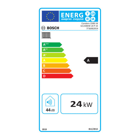 Bosch Condens 2300i W 24 P23 kondenzációs gázkazán, fűtő, 24kW, fehér, HM300 elektronikával