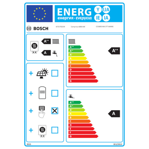 Bosch Compress 7000i AWM S és CS7001iAW-17t levegő-víz hőszivattyú, monob,HMV tárolós, elektr fűtőp.