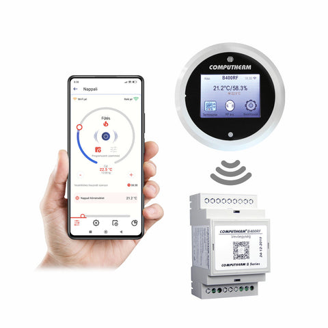 COMPUTHERM B400RF szobatermosztát,vezeték nélküli,Wi-Fi-s,hőérzékelővel, programozható
