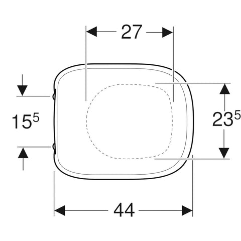 Geberit Fantasia WC-ülőke, lecsapódásgátlós, rögzítés felülről