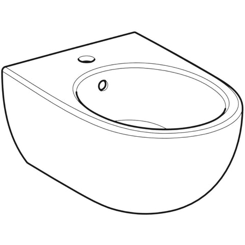 Geberit Selnova Premium fali bidé, zárt forma, 53 cm