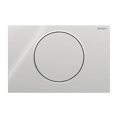 Geberit Sigma10 Round nyomólap öblítés-stop, fényes króm/matt fekete, easy-to-clean bevonat