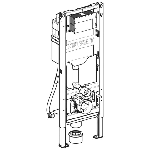 Geberit Duofix Wc-tartály, 112cm, Sigma 12cm-es falsík alatti öblítőtartállyal akadálymentes kivitel