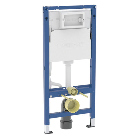 Geberit Duofix Basic fali WC-szerelőelem, 112cm, Delta falsík alatti tartállyal