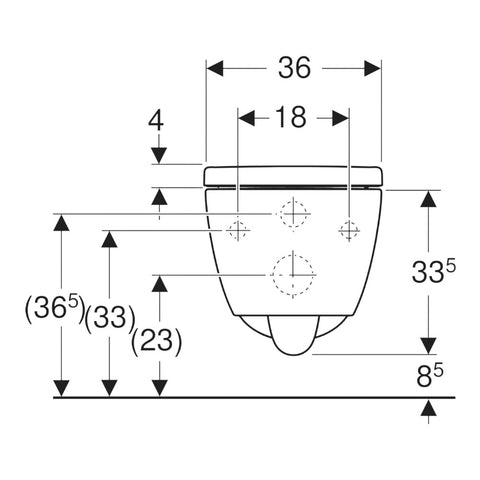 Geberit iCon fali wc készlet, mélyöblítésű, zárt forma, TurboFlush, WC-ülőkével, lecsapodásgátlós