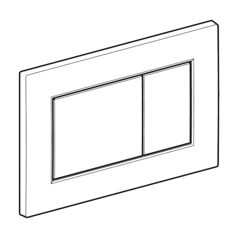 Geberit Sigma01 square nyomólap fényes fekete 2 mennyiséges