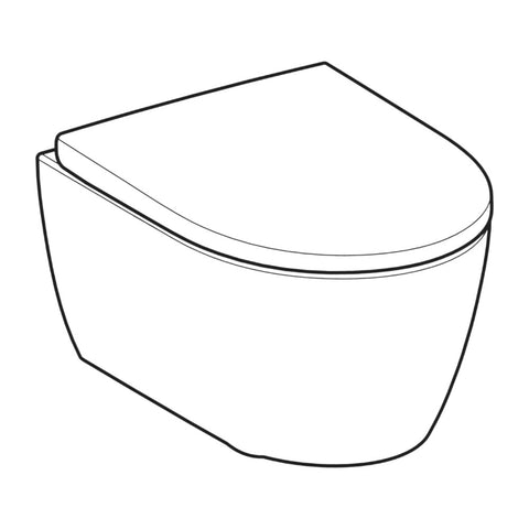 Geberit iCon fali wc készlet, mélyöblítésű, zárt forma, TurboFlush, Compact kiv. WC-ülőkével,