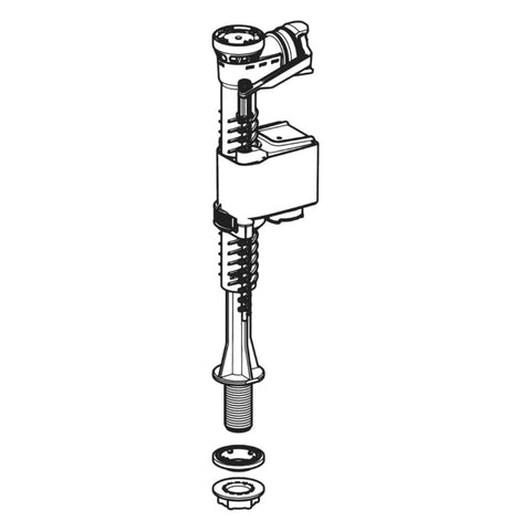 Geberit 323 töltőszelep, alsó vízcsatlakozás, 3/8" csatlakozócsonk - helyettesíti a 136.704.00.1-t