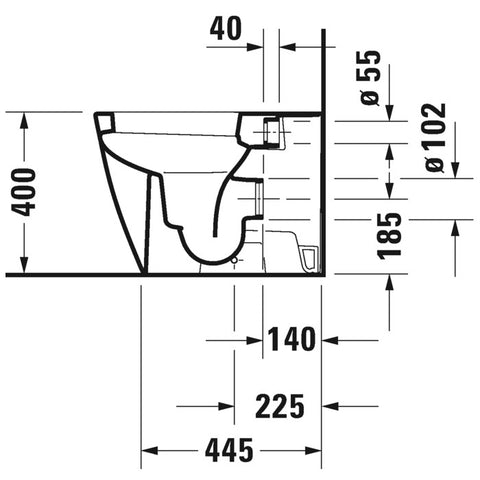 DURAVIT Happy D 2. wc, álló (2159090000)