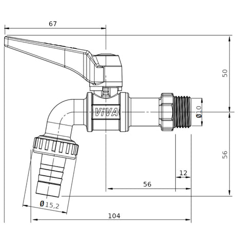 EFFEBI KERTICSAP GOLYÓS VIVA 1/2"