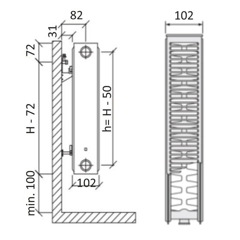 FÉG 22K 600x800 kompakt radiátor