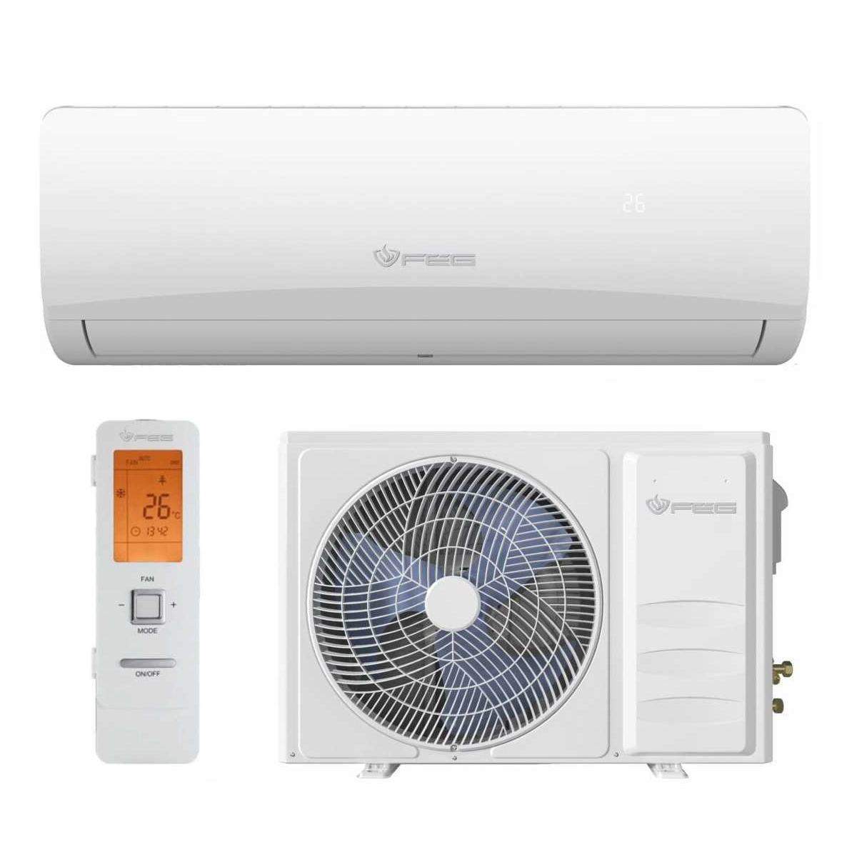 FÉG mono split klíma szett 2.5 kW, A++; WIFI vezérlés, csepptálcafűtés