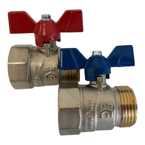 Vogel&Noot Floortec golyóscsap szett (egyenes), 3/4“ (BM) X 1“ (KM), (2db/szett)