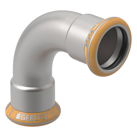 Geberit Mapress Therm Inox acél könyök, 90°-os, BB, d22, ivóvízhez nem alkalmas 1.4301