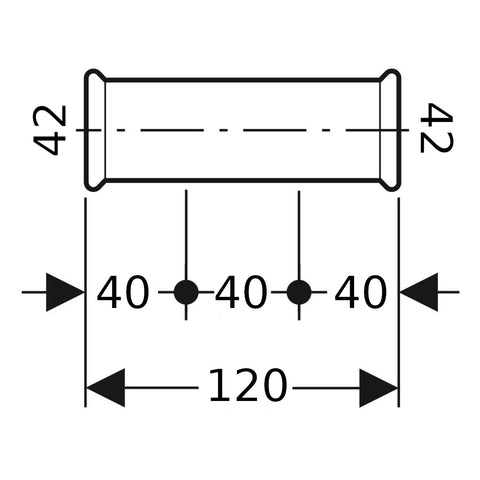 Geberit Mapress Therm Inox acél áttoló karmantyú, d42, ivóvízhez nem alkalmas 1.4301
