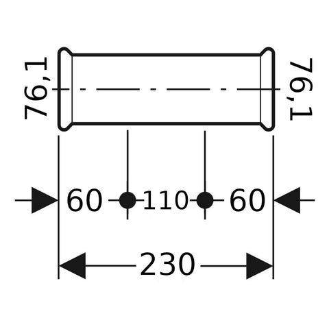 Geberit Mapress Therm Inox acél áttoló karmantyú, d76.1, ivóvízhez nem alkalmas 1.4301