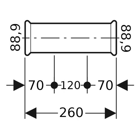 Geberit Mapress Therm Inox acél áttoló karmantyú, d88.9, ivóvízhez nem alkalmas 1.4301