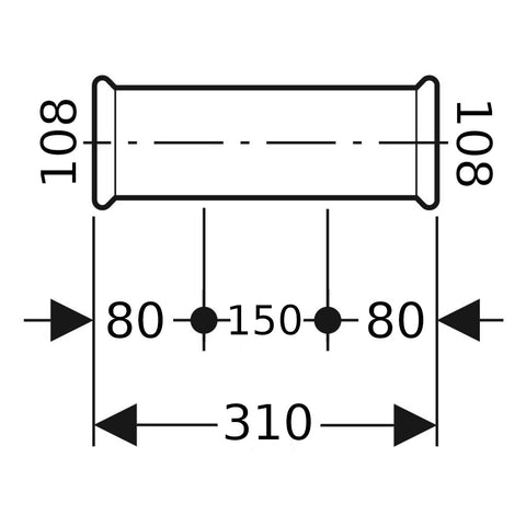 Geberit Mapress Therm Inox acél áttoló karmantyú, d108, ivóvízhez nem alkalmas 1.4301