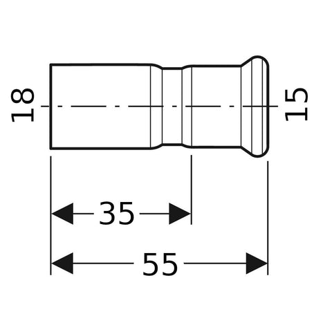 Geberit Mapress Therm Inox acél szűkítő KB, d18-15, ivóvízhez nem alkalmas 1.4301