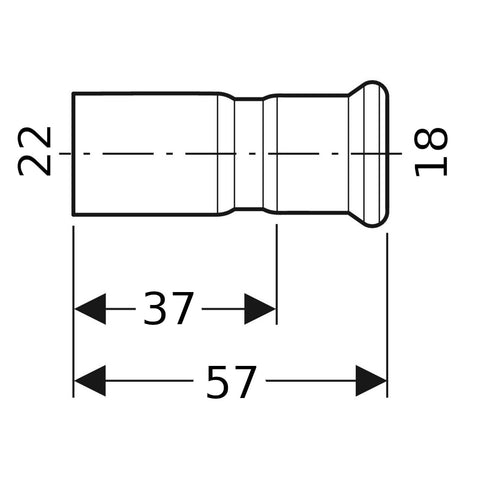 Geberit Mapress Therm Inox acél szűkítő KB, d22-18, ivóvízhez nem alkalmas 1.4301