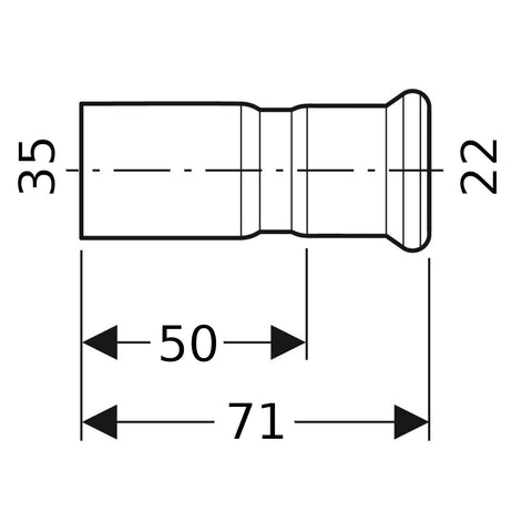 Geberit Mapress Therm Inox acél szűkítő KB, d35-22, ivóvízhez nem alkalmas 1.4301