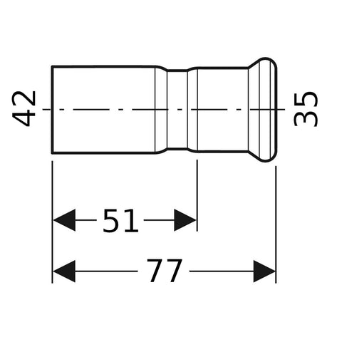 Geberit Mapress Therm Inox acél szűkítő KB, d42-35, ivóvízhez nem alkalmas 1.4301