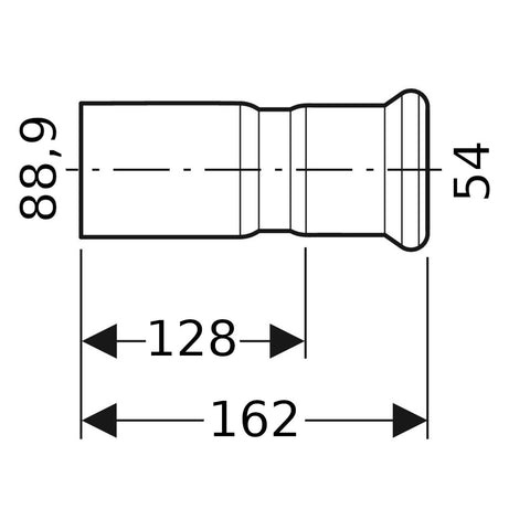 Geberit Mapress Therm Inox acél szűkítő KB, d88.9-54, ivóvízhez nem alkalmas 1.4301
