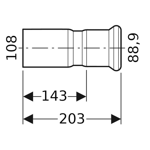 Geberit Mapress Therm Inox acél szűkítő KB, d108-88.9, ivóvízhez nem alkalmas 1.4301